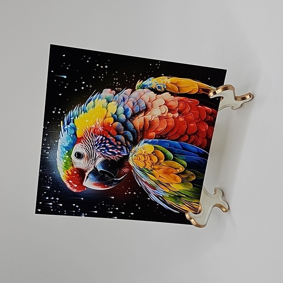 4x4 Parrot Watercolor‎ Bird Oil Painting Art Fantasy Print - Picture 3 of 4